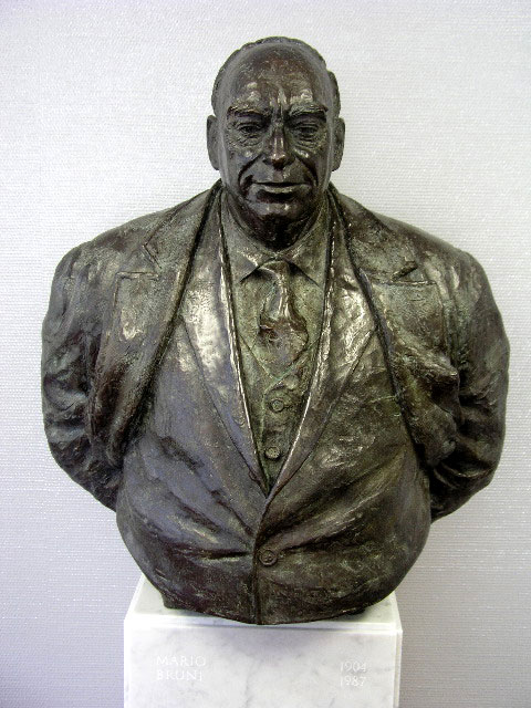 Half-bust bronze