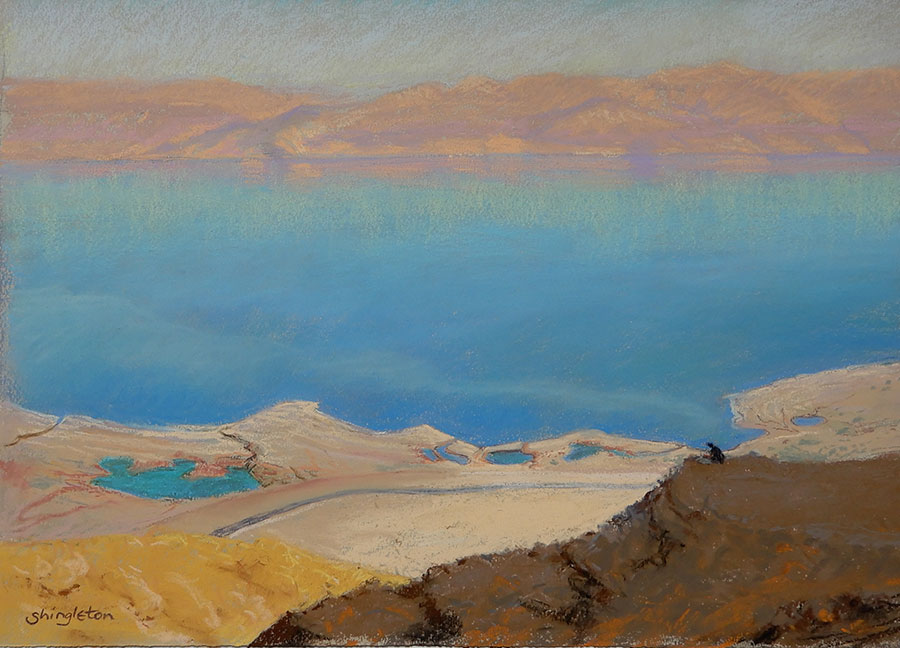 View across the Dead Sea to Jordan